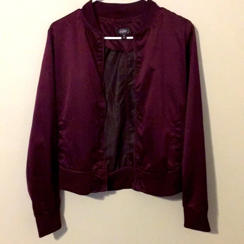 Burgundy Bomber Jacket